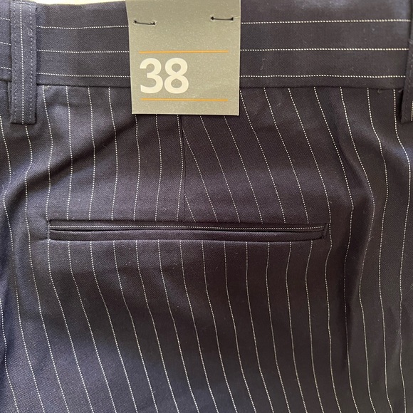 Johnny Bigg Pinstripe Navy Dress Pants - Picture 6 of 8